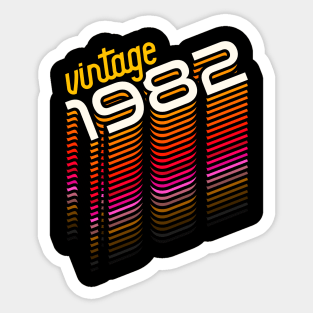 Vintage Made in 1982 ))(( Retro Birthday Year Gift Sticker